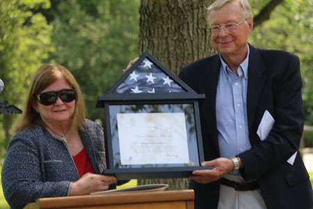 Congressman Suozzi’s office presents United States flag